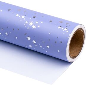WRAPAHOLIC Wrapping Paper Roll - Mini Roll - 17 Inch X 33 Feet - White Marble with Gold Foil Design, Perfect for Birthday, Holiday, Wedding, Baby Shower in Kuwait