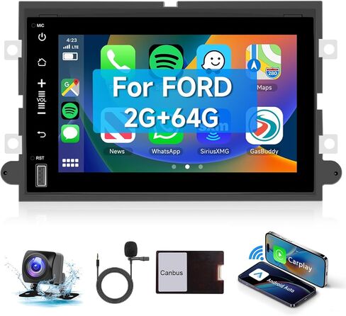 [8 Core 4G + 64G] Radio لـ Ford F150/ F250/ F350 2004-2014 مع Carplay/ Android Auto ، 7 بوصة Android 13 IPS شاشة اللمس ، بلوتوث ، GPS ، WiFi ، DSP ، SWC ، + كاميرا احتياطية. in Kuwait