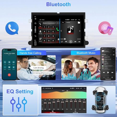 [8 Core 4G + 64G] Radio لـ Ford F150/ F250/ F350 2004-2014 مع Carplay/ Android Auto ، 7 بوصة Android 13 IPS شاشة اللمس ، بلوتوث ، GPS ، WiFi ، DSP ، SWC ، + كاميرا احتياطية. in Kuwait