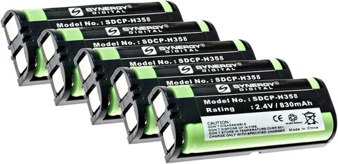 Synergy Digital Cordless Phone Batteries, Compatible with Avaya BT-1009A Cordless Phone, (Ni-MH, 2.4V, 830 mAh), Pack Includes: 5 x SDCP-H358 Batteries in Saudi Arabia