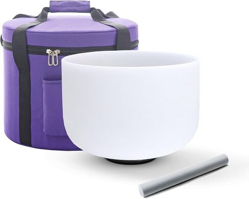 12 Inch B Note Crystal Singing Bowl and Carrying Case for Yoga Meditation Sound Healing Energy in Kuwait