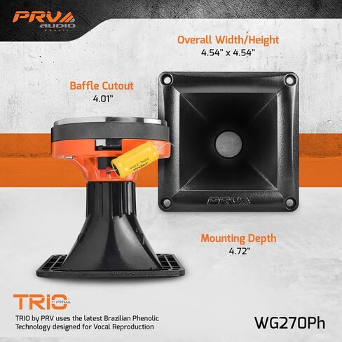 PRV AUDIO D270Ph 1 بوصة الخروج فينوليك - الاستنساخ الصوتي 2 بوصة ملف صوت 150 وات 8 أوم in Kuwait