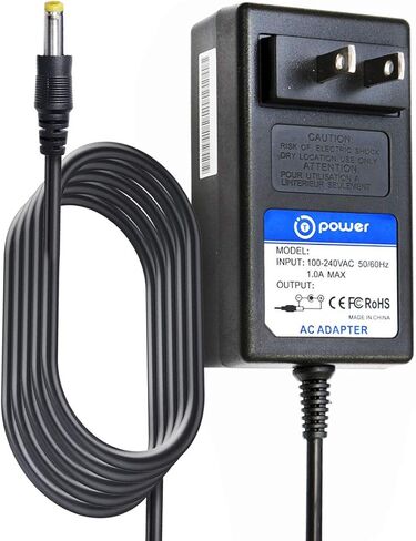 T-Power (كابل طويل 6.6 قدم) AC DC Adapter Charger متوافق مع Viewsonic UPC300-2.2 PC Tablet G-Tablet استبدال الطاقة الشاحن شاحن سلك الشاحن in Kuwait