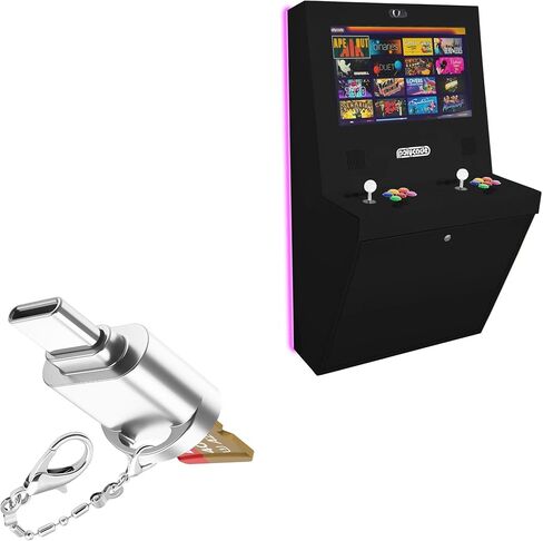 محول Boxwave متوافق مع Polycade Sente: Minireader Micro - Micro SD ، USB Type -C OTG reader usb3.0 keychain - Silver Metallic in Saudi Arabia