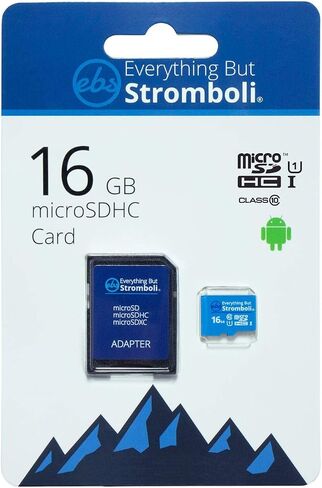 Everything But Stromboli 16GB MicroSD Memory Card for Kids Camera Class 10 U1 UHS-1 SDHC 16G Micro SD Card with Adapter in Saudi Arabia