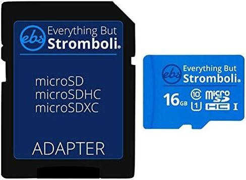 Everything But Stromboli 16GB MicroSD Memory Card for Kids Camera Class 10 U1 UHS-1 SDHC 16G Micro SD Card with Adapter in Saudi Arabia