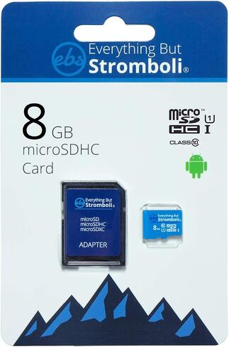 Everything But Stromboli 8GB MicroSD Memory Card for Kids Camera Class 10 U1 UHS-1 SDHC 8G Micro SD Card with Adapter in Saudi Arabia