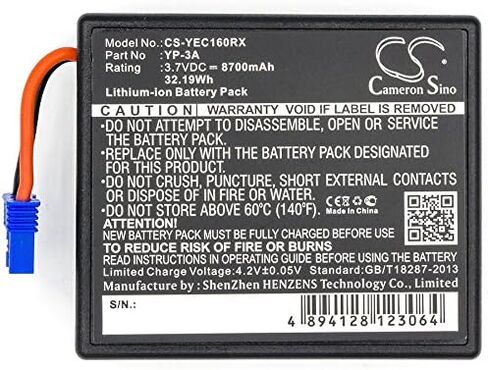 3.7V ST16 ST16F YP-3A 58-000160 استبدال البطارية متوافق مع Yuneec ST16 Pro Controller ST16 Pro Remote Controller ST16 ST16 Remote Controller 8700mAh in Saudi Arabia