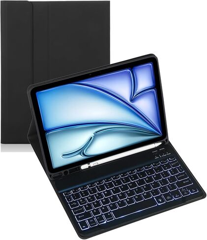 حالة لوحة المفاتيح لـ Samsung Galaxy Tab A9+/Plus 11 "2023 (SM-X210/X216/X218) غطاء لوحة المفاتيح ، حامل القلم المدمج ، مدي السيليكون الناعم (الأخضر ، وسادة اللمس الخلفية والماوس) in Saudi Arabia