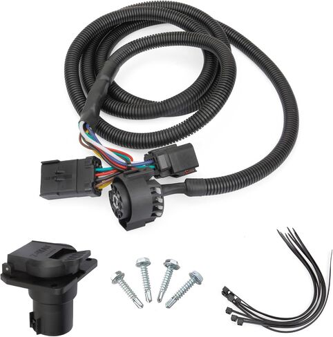 7-Foot 7-Pin Truck Bed Trailer Wiring Plug Harness Extension for Fifth-Wheel and Gooseneck Trailers Compatible with 1995-2009 Dodge Ram 1500 2500 3500 1995-2010 Dodge Dakota in Saudi Arabia