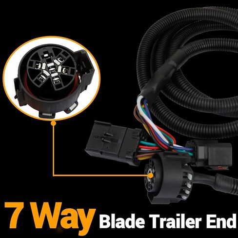 7-Foot 7-Pin Truck Bed Trailer Wiring Plug Harness Extension for Fifth-Wheel and Gooseneck Trailers Compatible with 1995-2009 Dodge Ram 1500 2500 3500 1995-2010 Dodge Dakota in Saudi Arabia