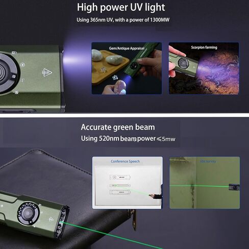 Jetbeam E26 EDC المصباح التكتيكي 2000 LUMENS USB-C قابلة لإعادة الشحن مع شعاع أخضر ، 365NM الأشعة فوق البنفسجية ومصابيح الجيب المحمولة LED الأبيض ، المصادر الثلاثية للطوارئ ، العمل ، detecton وصمة عار (مع البطارية) in Kuwait