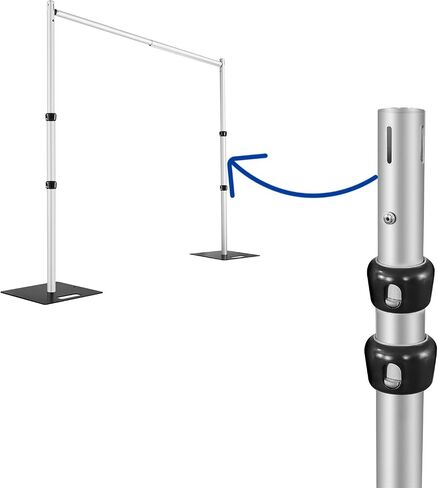 Pipe and Drape Adjustable Uprights, 8-20ft Upright for Pipe and Drape Stand, Backdrop Stand & Curtain Stand & Pipe Stand -1 Pack in Kuwait