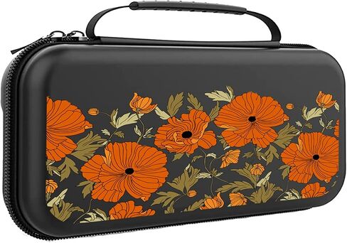 Switch Case Made For Nintendo Switch OLED Cute Aesthetic Flowers Case For Nintendo Console Games Protective Floral Travel Case for Girls Kids Women U468 in Saudi Arabia