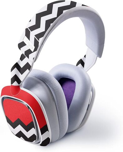 MightySkins Skin Compatible with Astro A30 Wireless Gaming Headset - Red Chevron | Protective, Durable, and Unique Vinyl Decal wrap Cover | Easy to Apply, Remove, and Change Styles | Made in The USA in Saudi Arabia