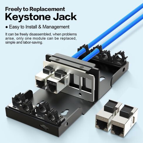 لوحة التصحيح 4 Port Cat6 Network Keystone Patch Panel لشركة Home/Office Ethernet إنهاء （EC مدرجة） in Kuwait