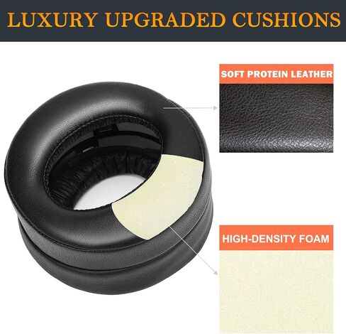 SOULWIT Ear Pads Cushions for Sony Platinum Wireless PlayStation PS4 Headset, Replacement Earpads for 2018 Version, Headphone Model CECHYA-0090 (PL Black) in Saudi Arabia