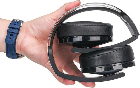 SOULWIT Ear Pads Cushions for Sony Platinum Wireless PlayStation PS4 Headset, Replacement Earpads for 2018 Version, Headphone Model CECHYA-0090 (PL Black) in Saudi Arabia