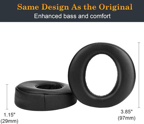 SOULWIT Ear Pads Cushions for Sony Platinum Wireless PlayStation PS4 Headset, Replacement Earpads for 2018 Version, Headphone Model CECHYA-0090 (PL Black) in Saudi Arabia