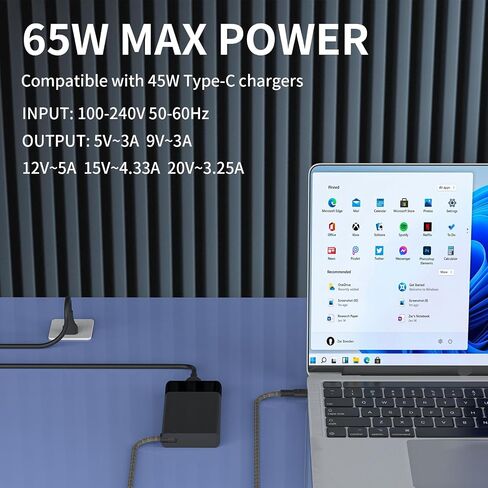 جديد 65W 45W USB C شاحن الكمبيوتر المحمول FIT FOR HP ELITEBOOK 840 845 835 830 865 860 640 655 1040 G9 G8 G10 Propook 440 450 445 460 465 G9 G10 G10 HP in Kuwait