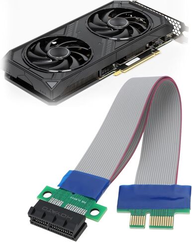 PCI-e 1x Riser Card Extender Male to Flex Flex Cable لـ 1U 2U HEADE CHASSIS ، 20 سم in Saudi Arabia