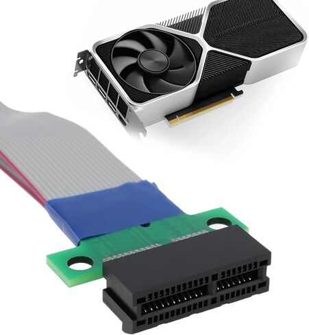 PCI-e 1x Riser Card Extender Male to Flex Flex Cable لـ 1U 2U HEADE CHASSIS ، 20 سم in Saudi Arabia