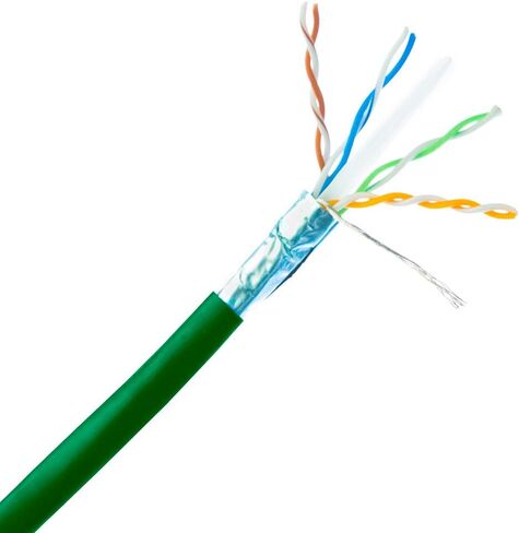 CableWholesale 1000 Foot Bulk Shielded Cat6 Ethernet Cable, Solid, Spool, (CMR) Riser Rated, 23AWG Network Cable, 4 Pair Solid Bare Copper, (FTP) Internet Patch Cable, Red in Saudi Arabia