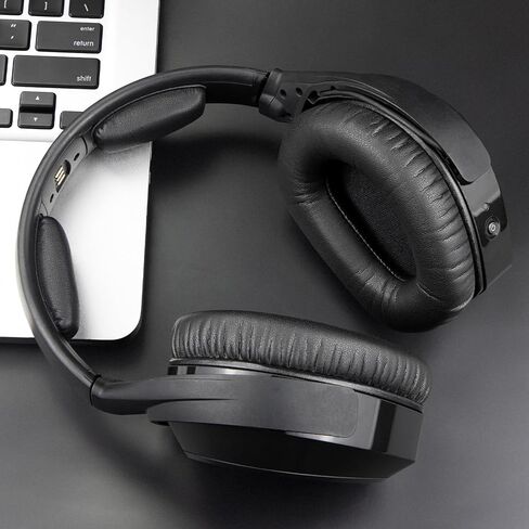 SOULWIT Protein Leather Earpads Replacement for Sennheiser RS165/TR165/RS175/TR175/RS185/TR185/RS195/TR195(RS/TR 165 175 185 195 RF), Ear Pads Cushions for HDR165/175/185/195(HDR 195RF) - Black in Saudi Arabia