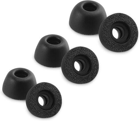 Replacement Foam Ear Tips for Bowers & Wilkins Pi8 / Pi7 / Pi7 S2 / Pi6 / Pi5 / Pi5 S2 Earbuds, Ultimate Comfort, 3 Pairs (S/M/L, Black) in Saudi Arabia