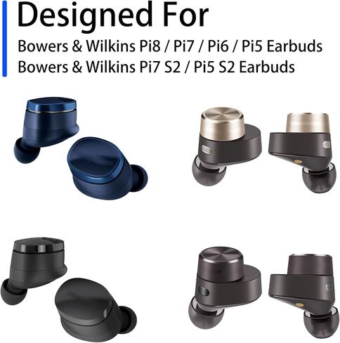 Replacement Foam Ear Tips for Bowers & Wilkins Pi8 / Pi7 / Pi7 S2 / Pi6 / Pi5 / Pi5 S2 Earbuds, Ultimate Comfort, 3 Pairs (S/M/L, Black) in Saudi Arabia