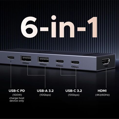 Ugreen Revodok Pro USB-C Hub 6 في حزمة 1 مع اللاسلكي العمودي (Bluetooth 5.0+2.4g) الماوس المريح متوافق مع الكمبيوتر/الكمبيوتر المحمول/الكمبيوتر اللوحي in Saudi Arabia