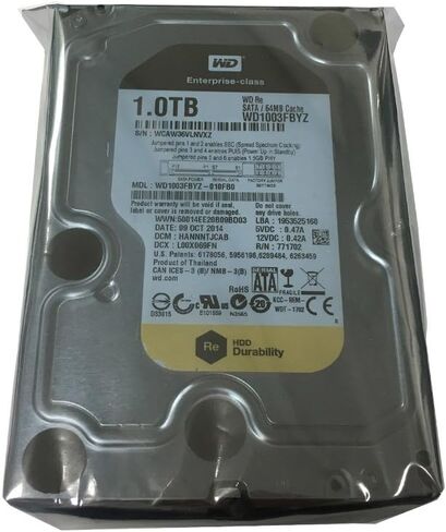 Western Digital RE WD1003FBYZ 1TB 7200RPM 64MB ذاكرة التخزين المؤقت SATA 6.0GB/S 3.5 بوصة محرك أقراص ثابتة داخلية مع 3 سنوات ضمان (متجدد) in Kuwait