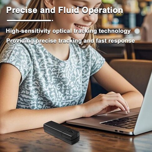 Wireless Mouse Bluetooth Mini Silent Dual-Mode 2.4GHz & Bluetooth Computer Mice with Case Lightweight Rechargeable Portable Small Wireless Mouse for Laptop PC Desktop MacBook Tablet Kids Gift, Black in Kuwait