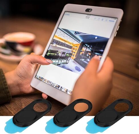 Haofy 3pcs Metal Locutive Cam Camer Priduction Priduction Thanks Throucts Cover Cover لأقراص الهواتف الذكية وملصق غطاء كاميرا ويب Slim لـ والراحة (Silver) (أسود) (أسود) in Kuwait