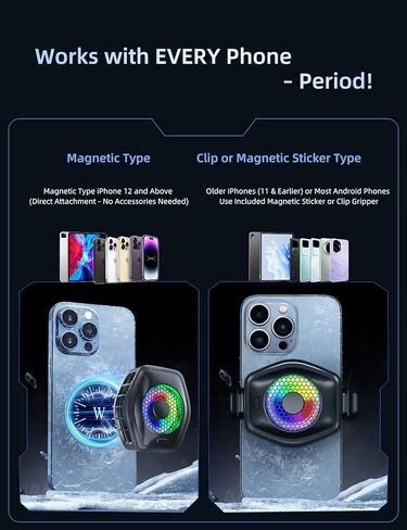 برودة الهاتف للألعاب ، مبرد مروحة تبريد الهاتف المحمول المغناطيسي لـ Magsafe iPhone ipad tablet مباشرة in Kuwait