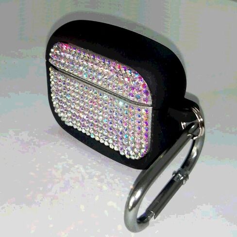 علبة Bling Rhinestone لـ AirPods Pro مع سلسلة مفاتيح معدنية ، وغطاء واقي من السيليكون الناعم الماسي عالية الجودة in Kuwait