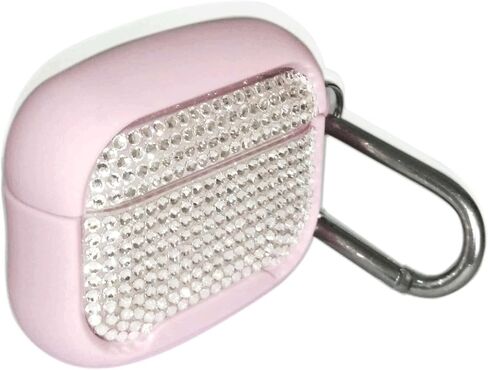 علبة Bling Rhinestone لـ AirPods Pro مع سلسلة مفاتيح معدنية ، وغطاء واقي من السيليكون الناعم الماسي عالية الجودة in Kuwait