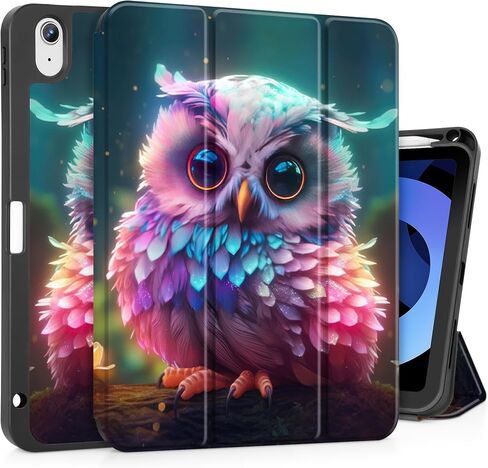 حافظة Tuiklol لجهاز iPad Air الجيل السادس 11 بوصة 2024 / iPad Air 10.9 بوصة الجيل الخامس 4th 2022 إصدار 2020 مع حامل قلم رصاص، غطاء تابلت بحامل ثلاثي الطي واقٍ نحيف للنوم/الاستيقاظ، دب in Kuwait