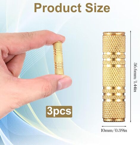 3PCS 1/8" TRS/TS Female to Female Stereo Adapter Jack, 3.5mm Coupler Female to Female aux Adapter Gold Female Gender Changer Coupler Aux Cord Connectors Extender in Saudi Arabia