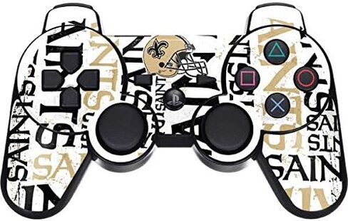 Skinit Decal Gaming Skin Compatible with PS3 Dual Shock Wireless Controller - Officially Licensed NFL New Orleans Saints - Blast Design in Saudi Arabia