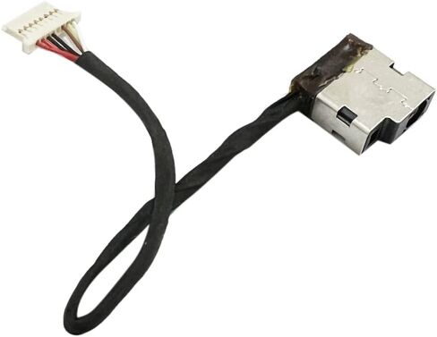 Replacement for DC Power Jack Socket Cable for HP 15-BA079DX 15-ac134ds 15-ac161nr 15-ac142ds M08887-001 M01322-S75 M01322-Y75 799736-T57 799736-F57 （12.8CM） in Saudi Arabia