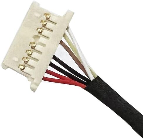 Replacement for DC Power Jack Socket Cable for HP 15-BA079DX 15-ac134ds 15-ac161nr 15-ac142ds M08887-001 M01322-S75 M01322-Y75 799736-T57 799736-F57 （12.8CM） in Saudi Arabia