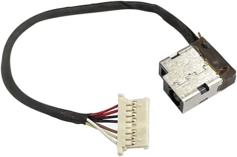 Replacement for DC Power Jack Socket Cable for HP 15-BA079DX 15-ac134ds 15-ac161nr 15-ac142ds M08887-001 M01322-S75 M01322-Y75 799736-T57 799736-F57 （12.8CM） in Saudi Arabia