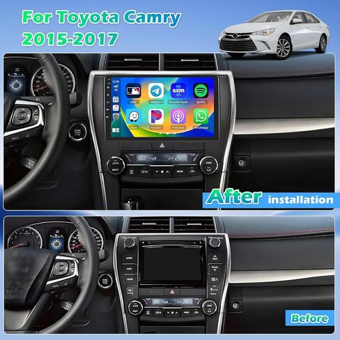 Roinvou 4+64G CAR RADIO TOYOTA CAMRY 2015 2016 2017 ، 10.1 "شاشة تعمل باللمس Auto Auto مع 32eq 1280 * 720 Camera Bluetooth5.0 in Kuwait