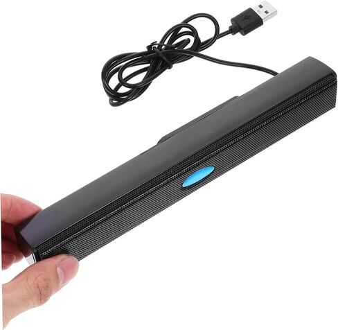 USB Soundbar Speaker Black Mini Desktop Laptop USB Powered Speaker with Surround Sound and Stereo Module for Computers Tablets and Mobile Devices in Saudi Arabia