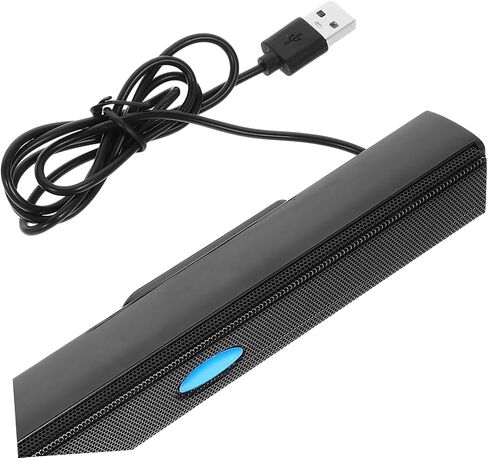 USB Soundbar Speaker Black Mini Desktop Laptop USB Powered Speaker with Surround Sound and Stereo Module for Computers Tablets and Mobile Devices in Saudi Arabia