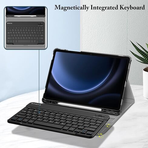 FINTIE Case for Samsung Galaxy Tab S9 FE 5G 10.9 Inch/Galaxy Tab S9 11 Inch 2023 Release, Slim Keyboard Stand Cover + Multi-Angle Viewing Protective Cover with Pocket in Kuwait