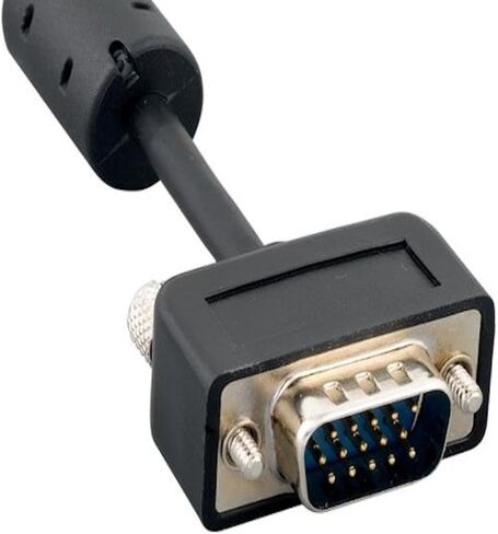 10 أقدام. SLIM SVGA HD15 ذكر إلى الذكور كابل المراقبة - أسود in Kuwait