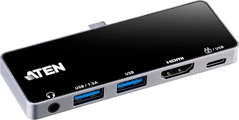Aten 5-in-1 USB-C Travel Dock W/Audio Port ، 92W PD ، 3840 × 2160 60Hz 30Hz ، USB 3.2 Thunderbolt 3 ، HDMI ، MIC 3.5mm ، سماعة الرأس لنظام التشغيل Windows ، Mac ، iPad ، Android Mobile ، الكمبيوتر المحمول ، Desktop UH3238 in Saudi Arabia