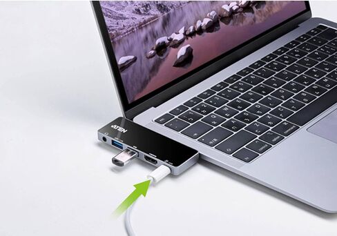 Aten 5-in-1 USB-C Travel Dock W/Audio Port ، 92W PD ، 3840 × 2160 60Hz 30Hz ، USB 3.2 Thunderbolt 3 ، HDMI ، MIC 3.5mm ، سماعة الرأس لنظام التشغيل Windows ، Mac ، iPad ، Android Mobile ، الكمبيوتر المحمول ، Desktop UH3238 in Saudi Arabia